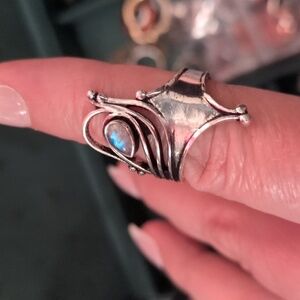 Elegant Silver Ring with Blue Stone